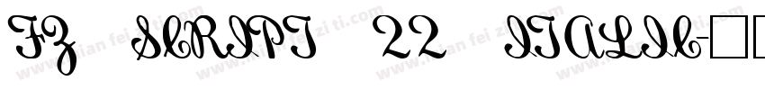 FZ SCRIPT 22 ITALIC字体转换